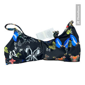 Swiminista Christian Lacroix Play Top Black Butterfly Parade Bikini Top NWT Xs